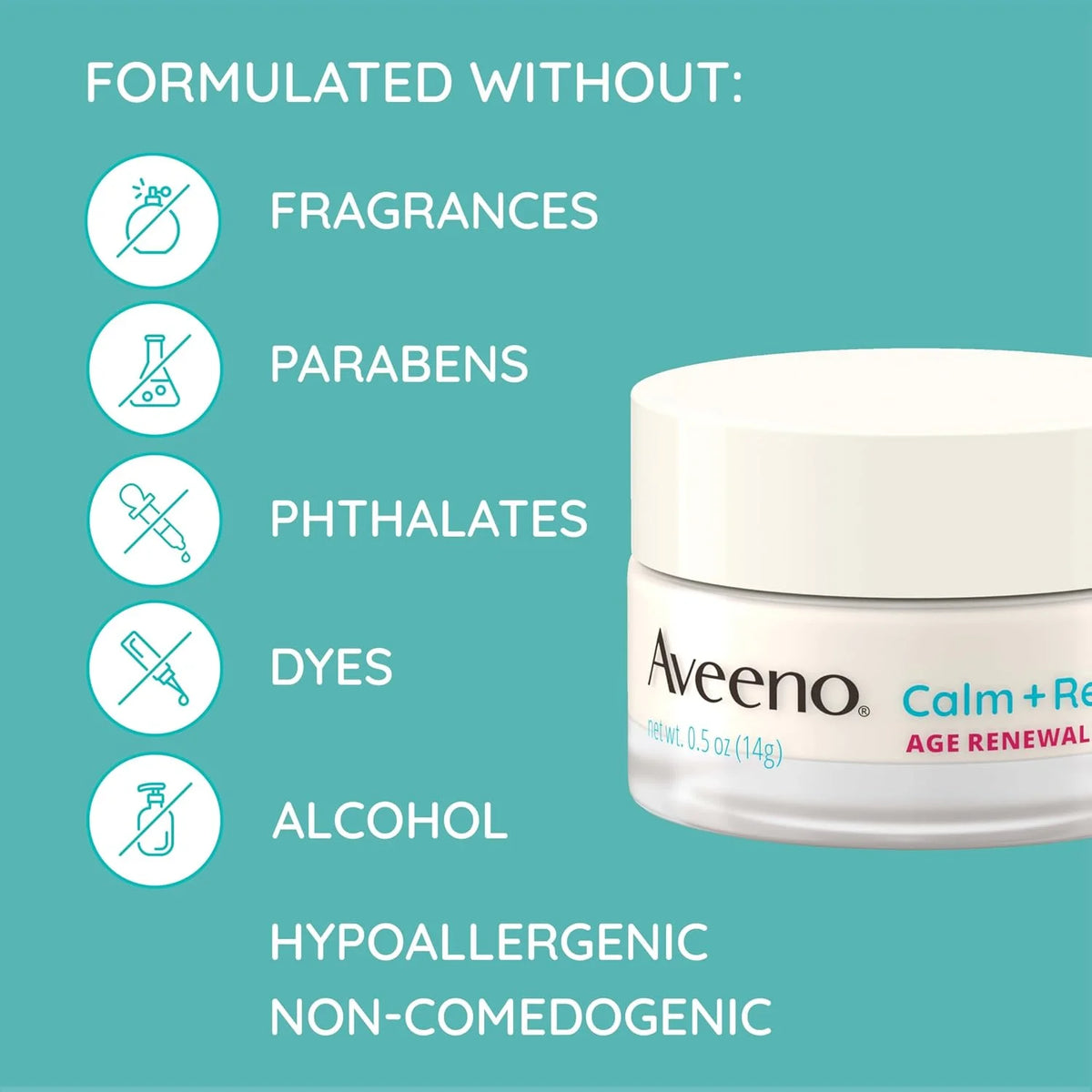 Aveeno Calm + Restore Age Renewal Eye Gel, Fragrance Free, 0.5 oz