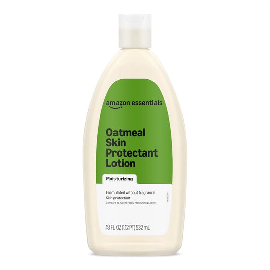 Amazon Essentials Daily Oatmeal Body Lotion and Skin Protectant Moisturizer, Fragrance Free, 18 Fl Oz (Pack of 1) (Previously Amazon Basics)