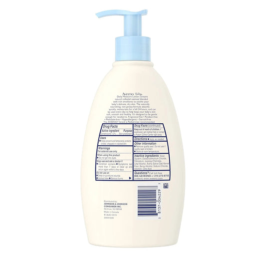 Aveeno Baby Daily Moisture Lotion, Fragrance Free, 12 Ounce