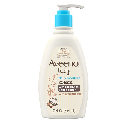 Aveeno Baby Daily Moisturizing Cream, Coconut Scent, 12 fl oz