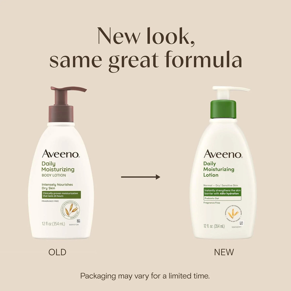 Aveeno Daily Moisturizing Body Lotion, Fragrance-Free, 2.5 fl. oz, 3 Pack