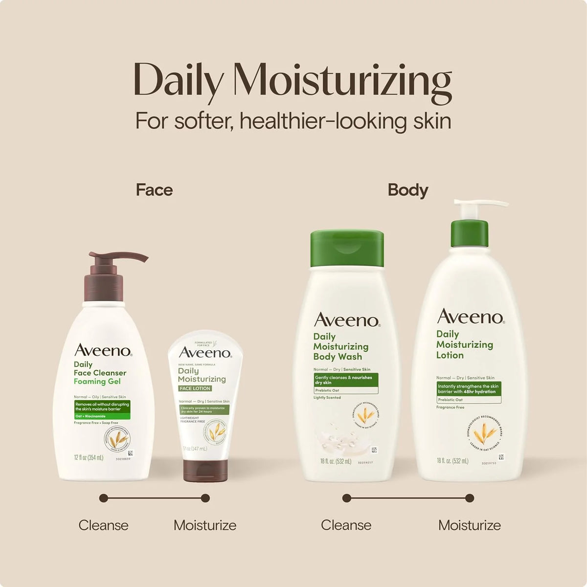 Aveeno Daily Moisturizing Cream, Fragrance-Free, 7.5 oz