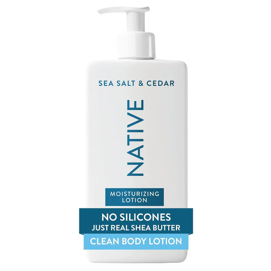 Native Body Lotion Contains Naturally Derived Plant-Based Moisturizers for Women and Men | Restores Dry Skin, Sea Salt & Cedar, 16.5 fl oz