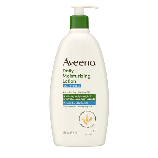 Aveeno Sheer Hydration Body Lotion, Fragrance-Free, 18 fl. oz