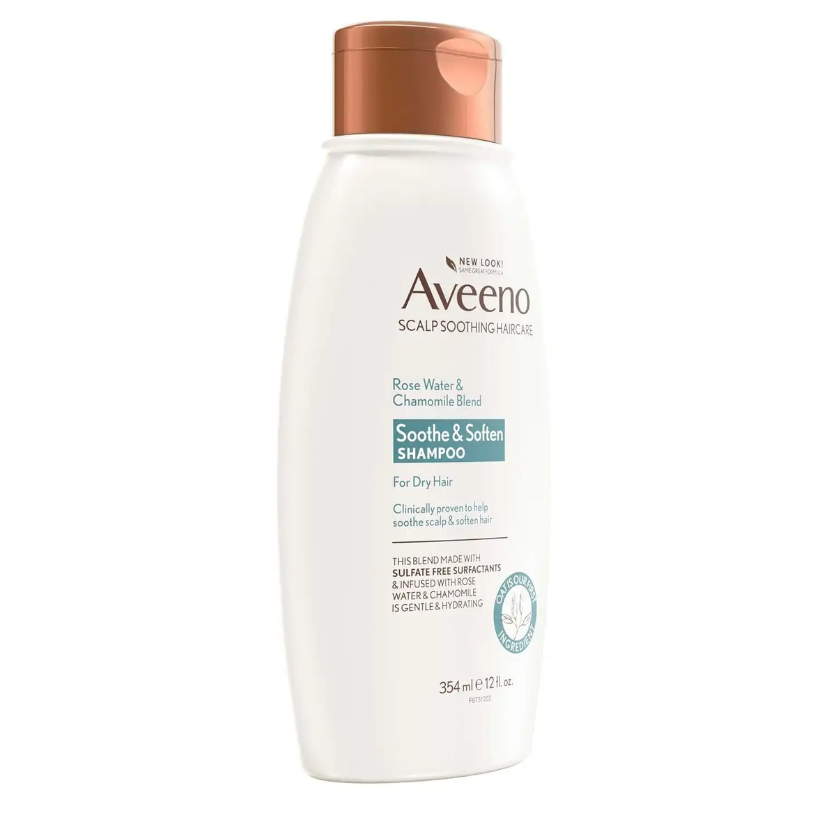 Aveeno Rose Water & Chamomile Shampoo for Dry Hair, Hydrating, 12 fl oz