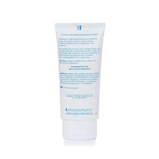 Vanicream Daily Facial Moisturizer With Ceramides and Hyaluronic Acid - Formulated Without Common Irritants for Those with Sensitive Skin, 3 fl oz (Pack of 4)