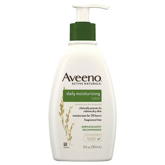 Aveeno, Active Naturals, Daily Moisturizing Lotion, Fragrance Free, 12 fl oz (354 ml) - 2pc