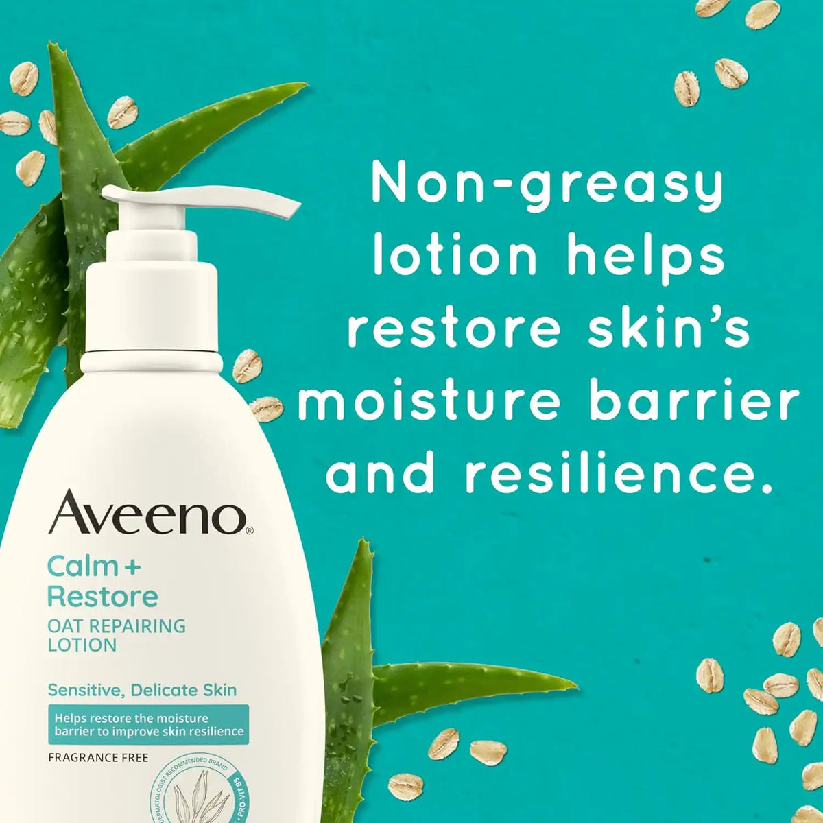Aveeno Calm + Restore Repairing Body Lotion, Fragrance-Free, 12 oz