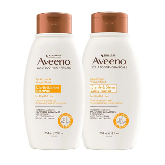 Aveeno Apple Cider Vinegar Shampoo + Conditioner Set, 2 x 12 fl. oz