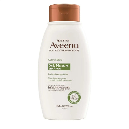 Aveeno Oat Milk Blend Moisturizing Shampoo, For Dry, Damaged Hair, 12 fl oz