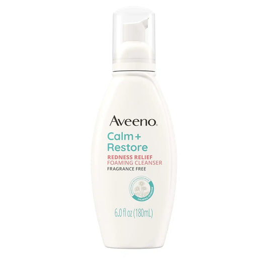 Aveeno Calm + Restore Redness Relief Cleanser, Fragrance Free, 6 fl. oz