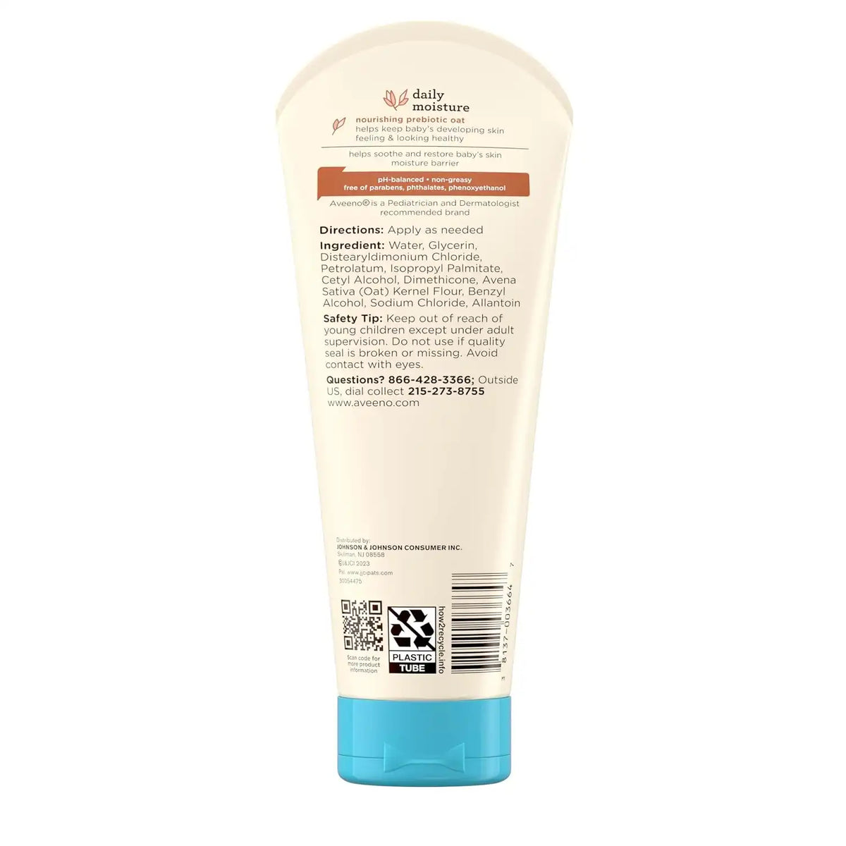 Aveeno Baby Daily Moisture Body Lotion, Fragrance Free, 8 fl oz