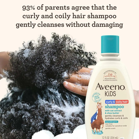 Aveeno Kids Curly & Coily Hair Shampoo, 12 fl. oz