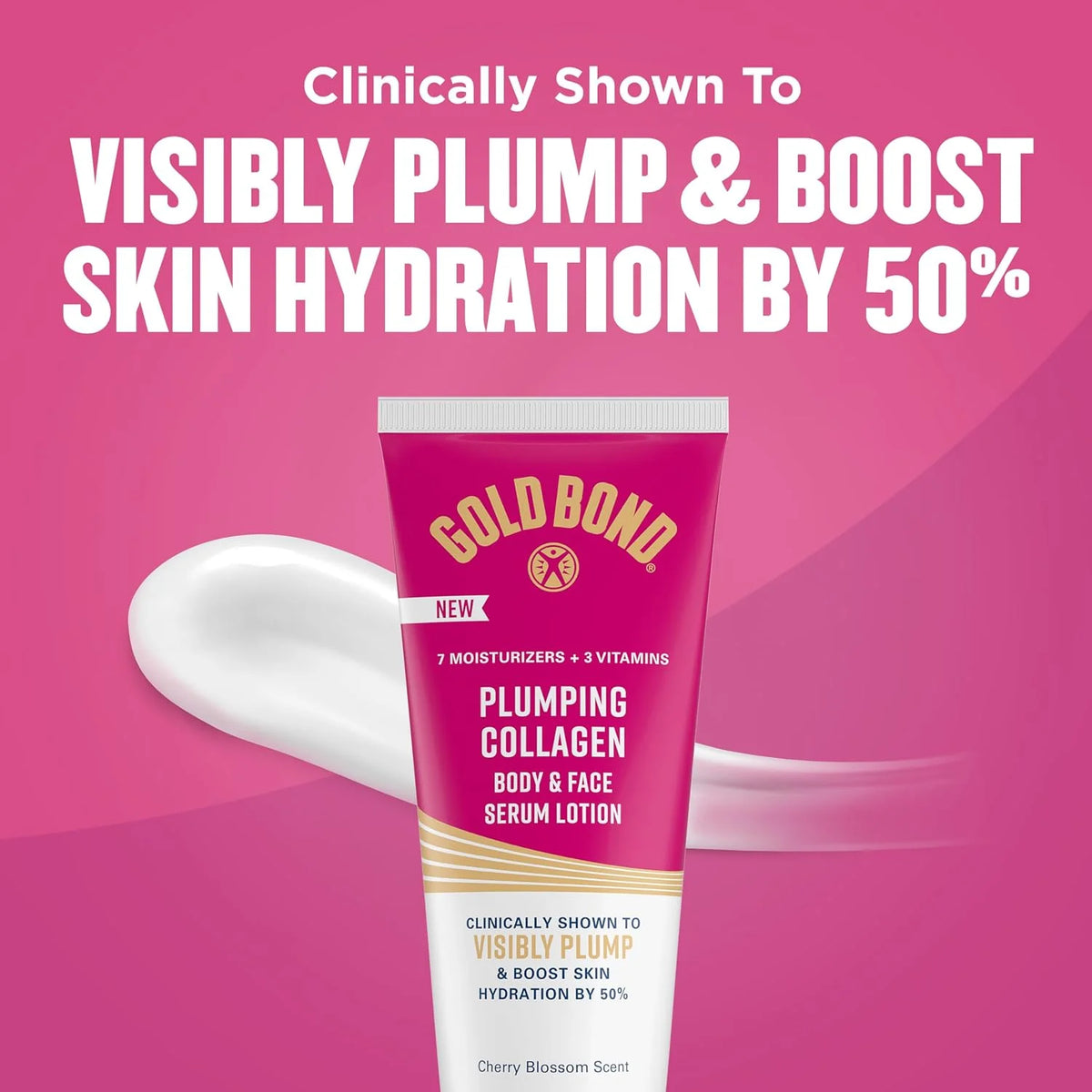 Gold Bond Plumping Collagen Body & Face Serum Lotion, Cherry Blossom Scent