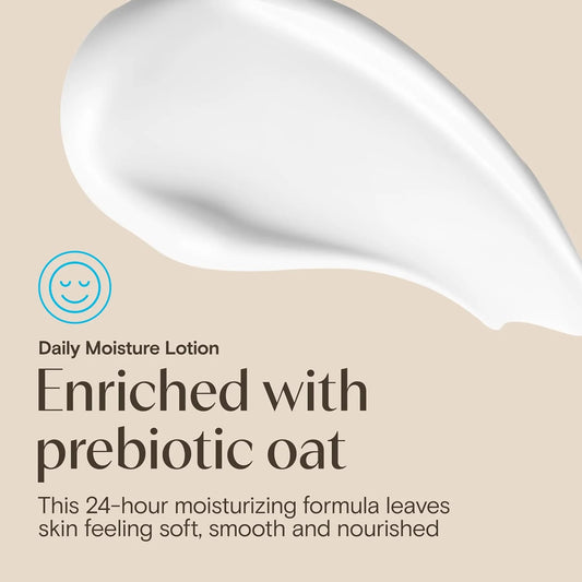 Aveeno Baby Daily Moisture Body Lotion for Sensitive Skin, Hypoallergenic Moisturizing Baby Lotion with Nourishing Oatmeal to Deeply Moisturize Baby's Skin, Fragrance-Free, 12 Fl Oz (Pack of 12)