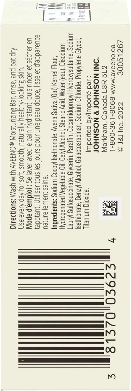 Aveeno Bar Dry Size 3.5 Ounce Aveeno Moisturizing Bar For Dry Skin (Pack of 3)