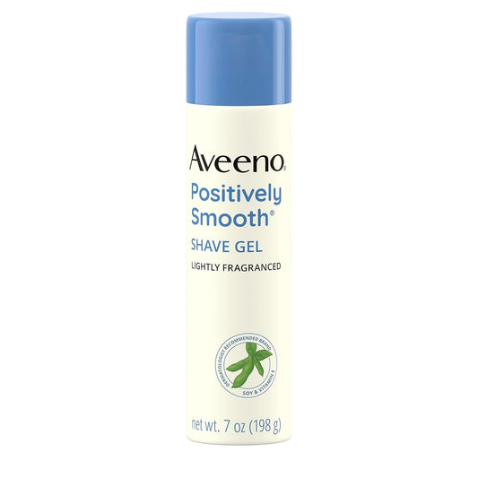 Aveeno Positively Smooth Moisturizing Shave Gel with Soy, Aloe, and Vitamin E to help Prevent Nicks, Cuts and Razor Bumps, Lightly Fragranced, 7 oz