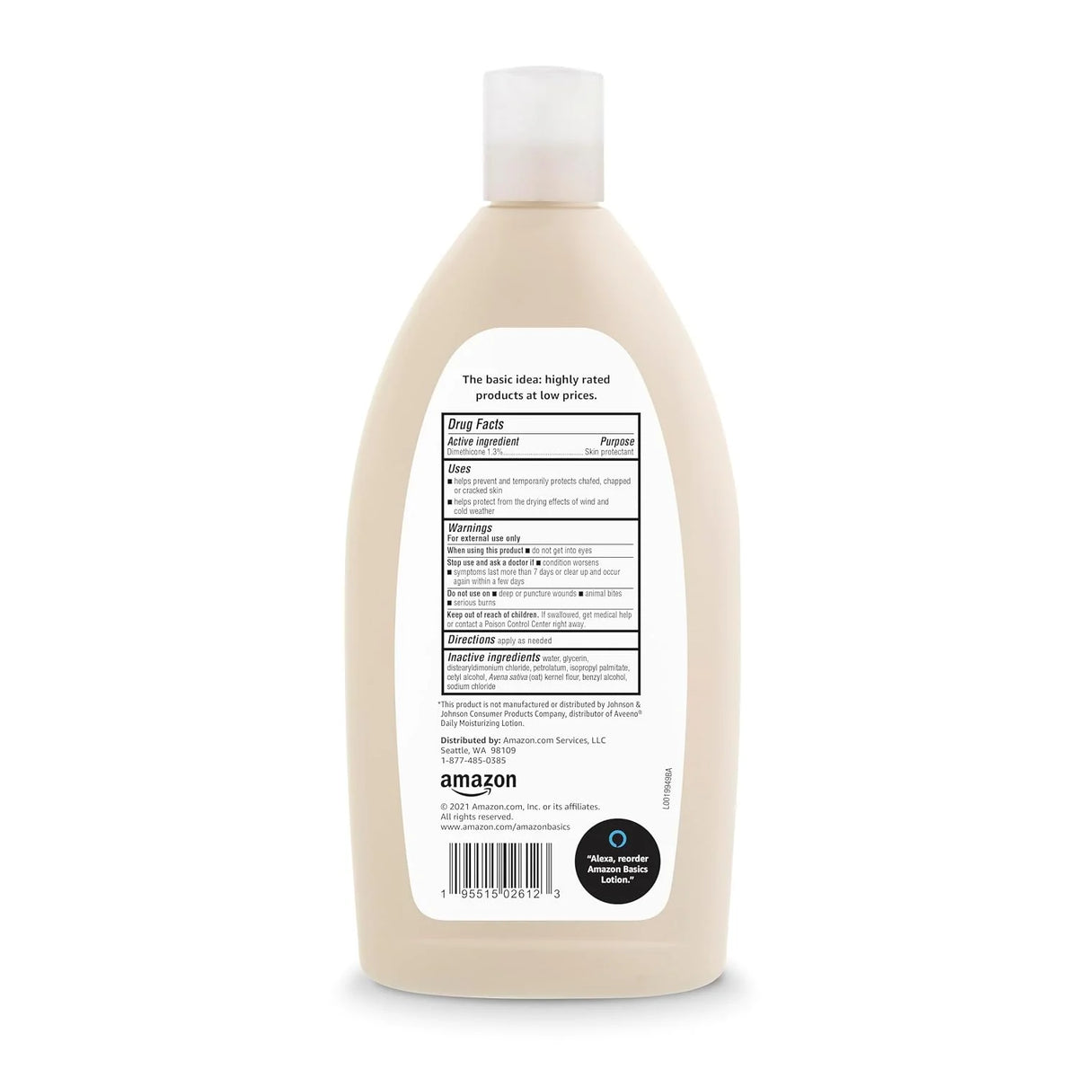 Amazon Essentials Daily Oatmeal Body Lotion and Skin Protectant Moisturizer, Fragrance Free, 18 Fl Oz (Pack of 1) (Previously Amazon Basics)