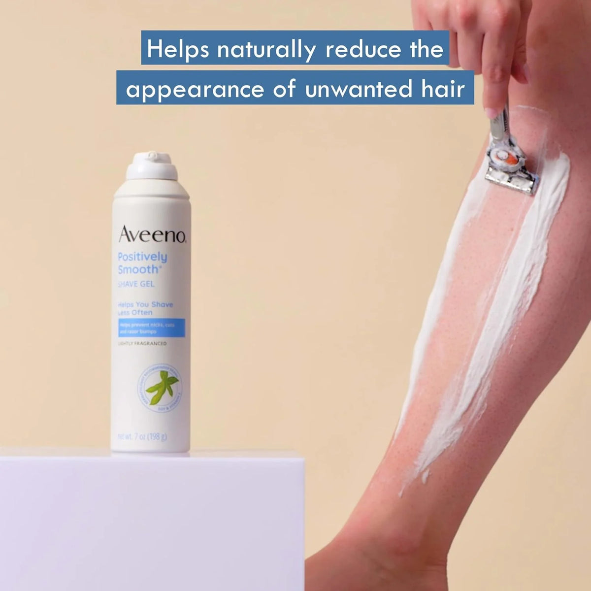 Aveeno Positively Smooth Moisturizing Shave Gel, Twin Pack, 2 x 7 oz