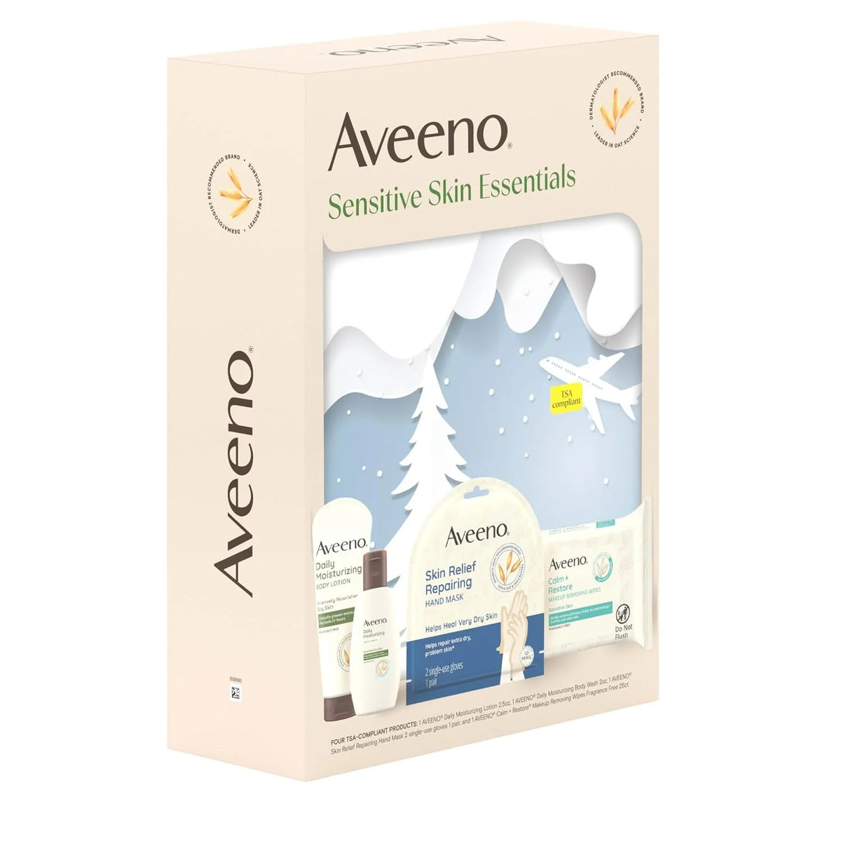 Aveeno Sensitive Skin Essentials Gift Set, 4 Items