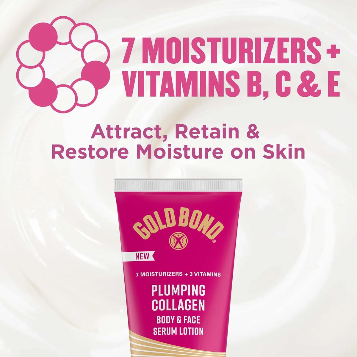 Gold Bond Plumping Collagen Body & Face Serum Lotion, Cherry Blossom Scent