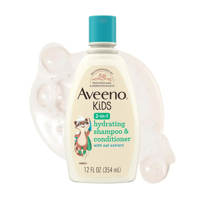 Aveeno Kids Shampoo & Conditioner, Hypoallergenic, 12 Fl Oz (Pack of 12)