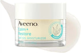 Aveeno Calm+Restore Oat Gel Face Moisturizer for Sensitive Skin, Fast-Absorbing&Lightweight Moisturizer & Face Cream with Prebiotic Oat&Feverfew,Fragrance-Free &Hypoallergenic,1.7 Ounce (Pack of 12)
