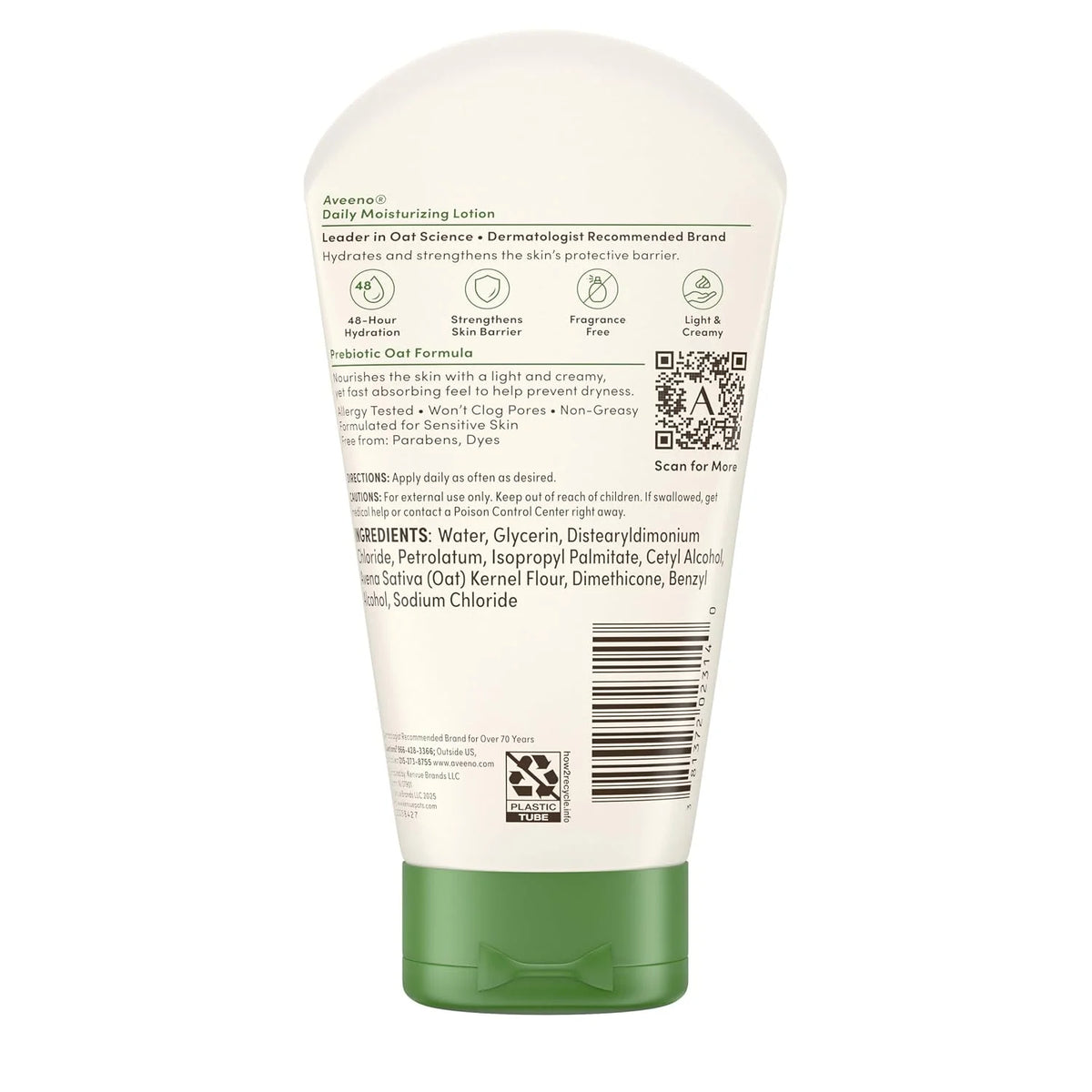 Aveeno Daily Moisturizing Body Lotion, Fragrance-Free, 5 oz