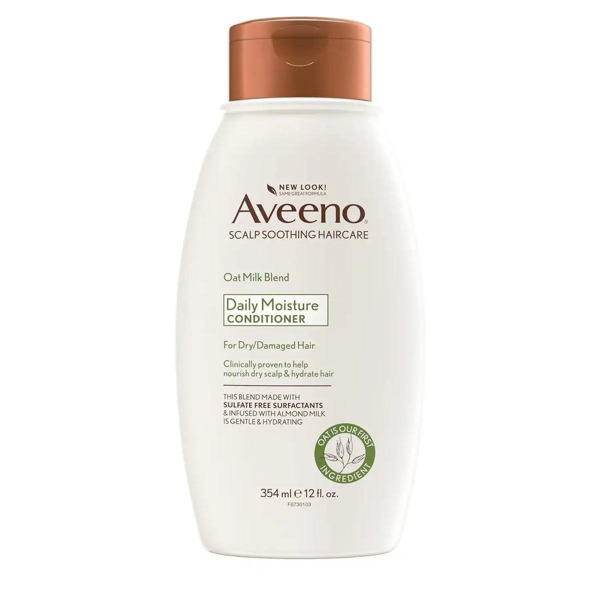 Aveeno Oat Milk Blend Moisturizing Conditioner, Ultra-Hydrating, for Dry, Damaged Hair, 12 fl oz