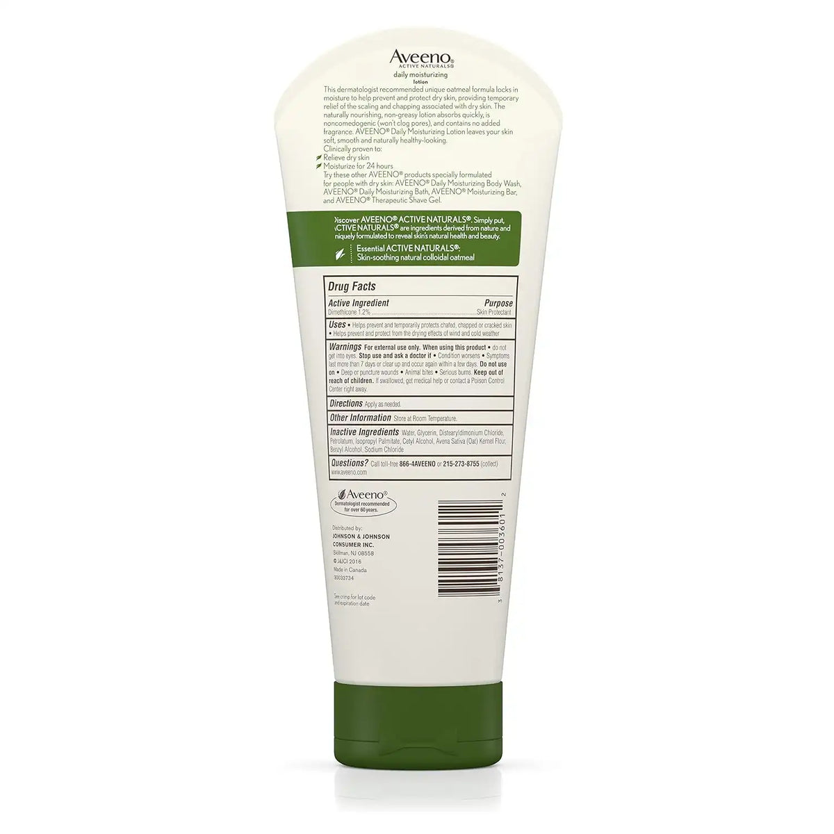 Aveeno Daily Moisturizing Lotion, 8-Ounce Tube (Pack of 3)