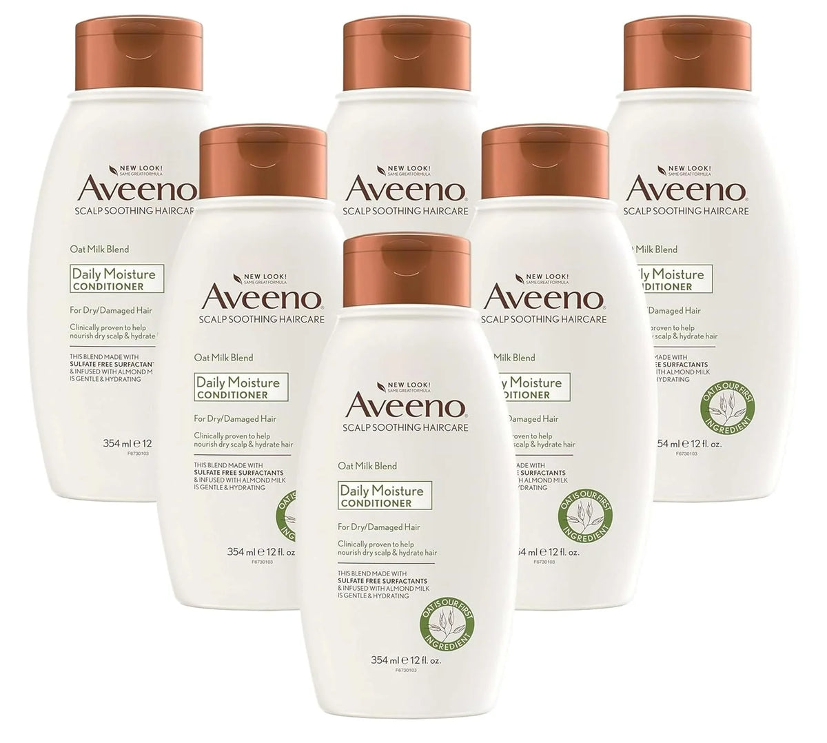 Aveeno Conditioner Oat Milk Blend 12 Ounce (Moisture) (Pack of 6)