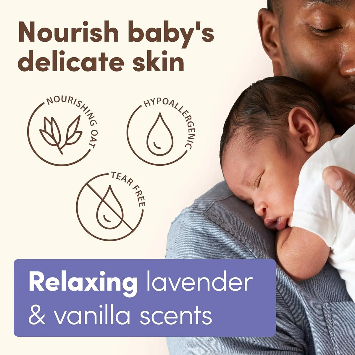 Aveeno Baby Calming Comfort Bath & Body Wash, Lavender & Vanilla, 8 fl oz