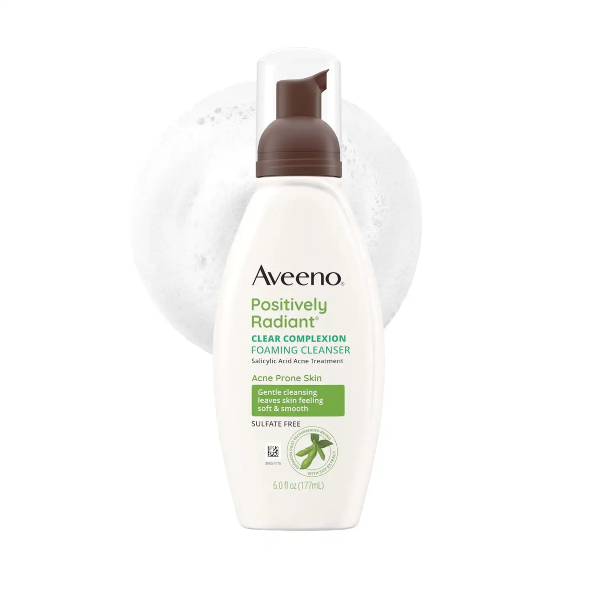 Aveeno Positively Radiant Clear Complexion Foaming Face Cleanser, 6 fl. oz