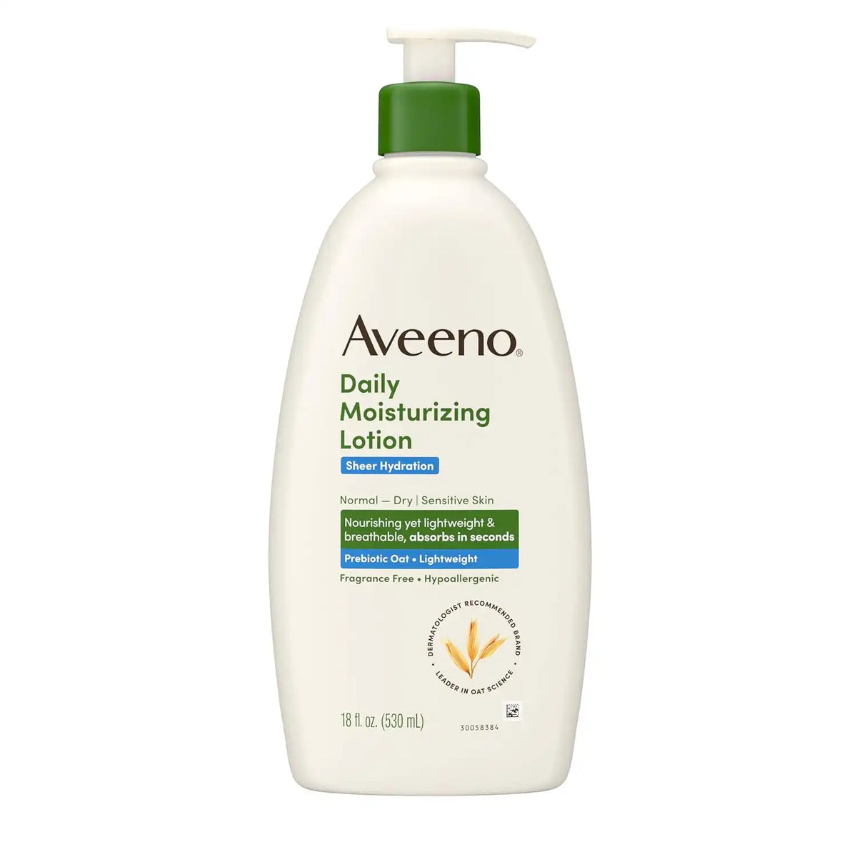 Aveeno Sheer Hydration Body Lotion, Fragrance-Free, 18 fl. oz