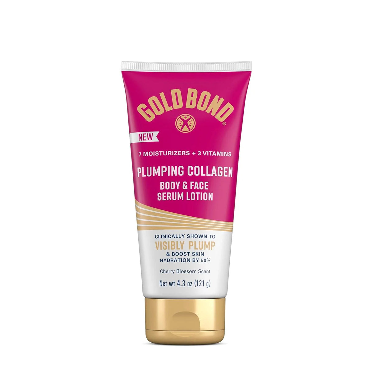 Gold Bond Plumping Collagen Body & Face Serum Lotion, Cherry Blossom Scent