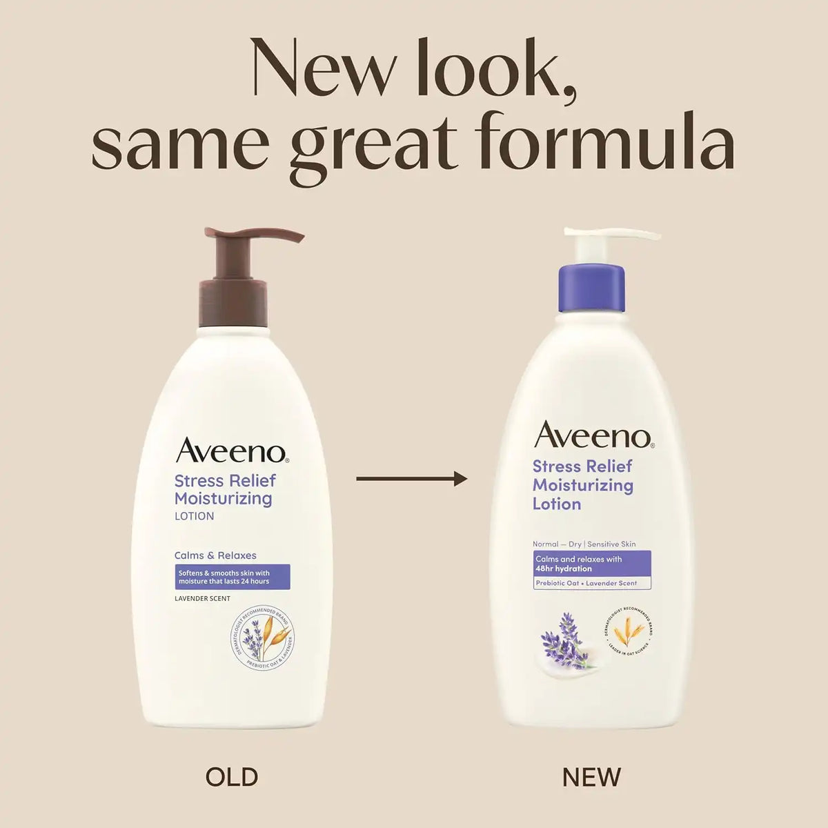 Aveeno Stress Relief Moisturizing Body Lotion, Lavender Scent, 12 fl. oz