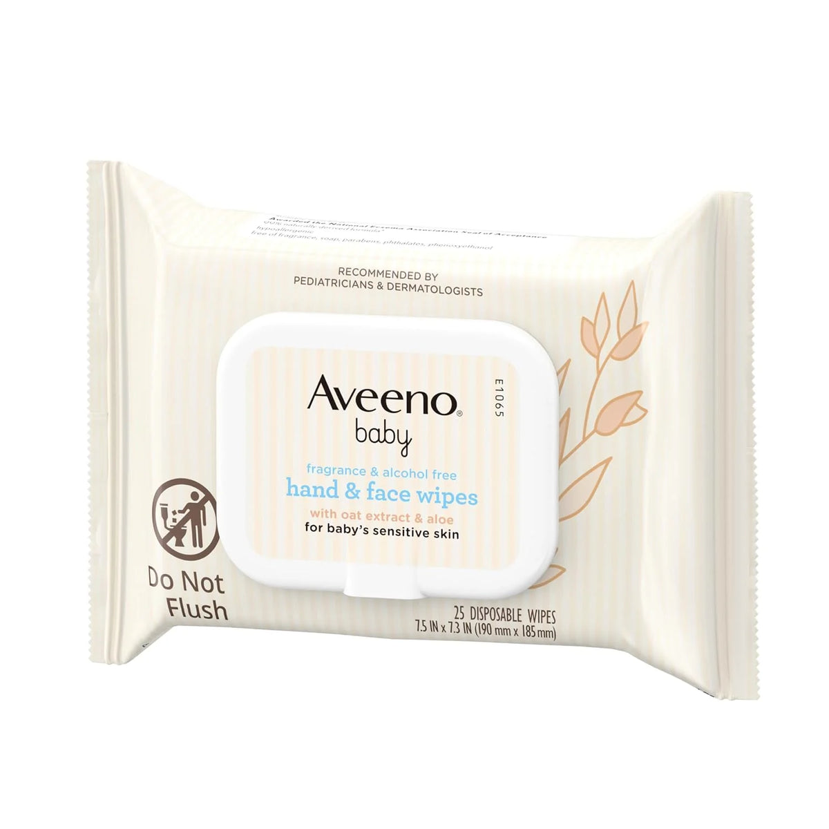 Aveeno Baby Hand & Face Wipes, Oat Extract & Aloe, Fragrance Free, 25 ct