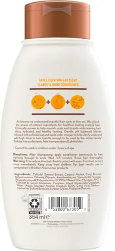 Aveeno Apple Cider Vinegar Clarifying Conditioner, 12 Fl Oz (Pack of 4)