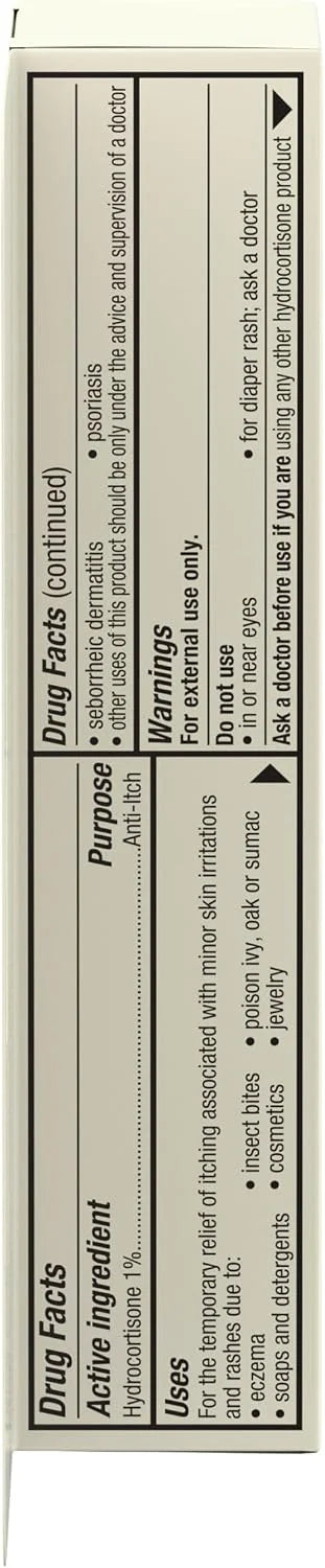Aveeno Maximum Strength 1% Hydrocortisone Anti-Itch Cream, Triple Oat, Aloe & Vitamin E For Itch Relief From Eczema, Psoriasis, Insect Bites, Poison Ivy, Oak & Sumac & Detergents, 1 oz, 2 Pack