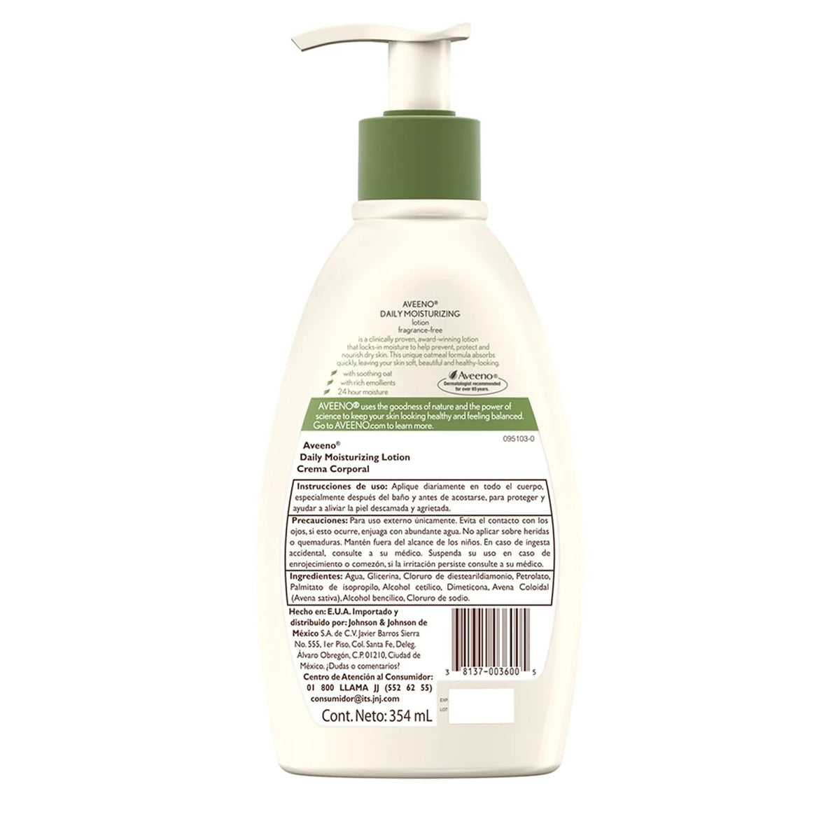 Aveeno Daily Moisturizing Body Lotion, Fragrance-Free, 2.5 fl. oz, 3 Pack