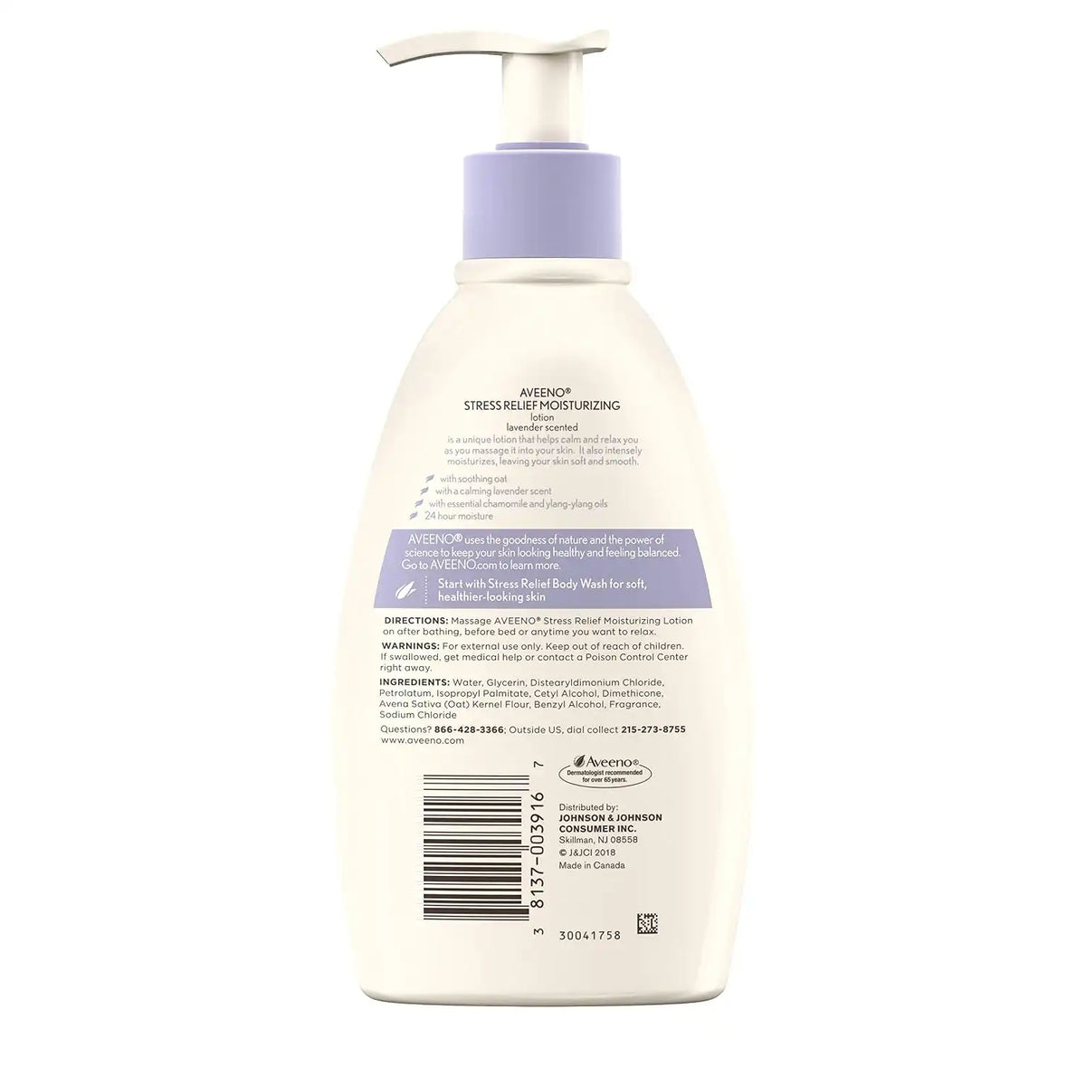 Aveeno Stress Relief Moisturizing Lotion, 12 Fl. Oz (Pack of 4)