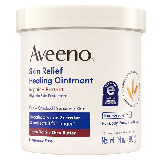 Aveeno Skin Relief Healing Ointment, Fragrance-Free, 14 oz Jar