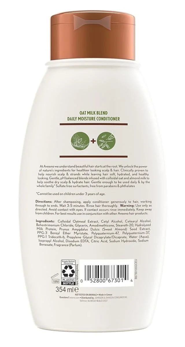 Aveeno Conditioner Oat Milk Blend 12 Ounce (Moisture) (Pack of 6)