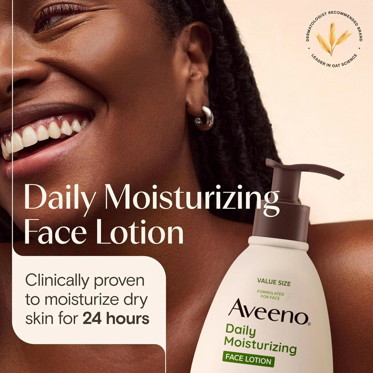 Aveeno Daily Moisturizing Face Lotion, Fragrance Free, 12 fl. oz