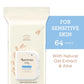 Aveeno Baby Sensitive All Over Wipes, Fragrance Free, 64 ct (Pack of 3)