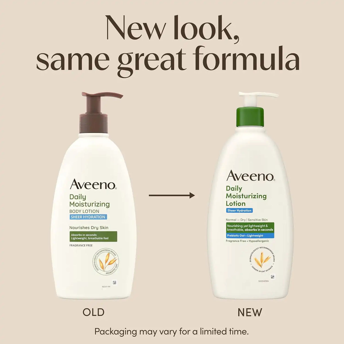 Aveeno Sheer Hydration Body Lotion, Fragrance-Free, 18 fl. oz