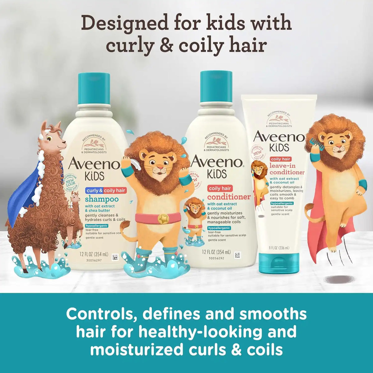 Aveeno Kids Coily Hair Conditioner, 12 fl. oz