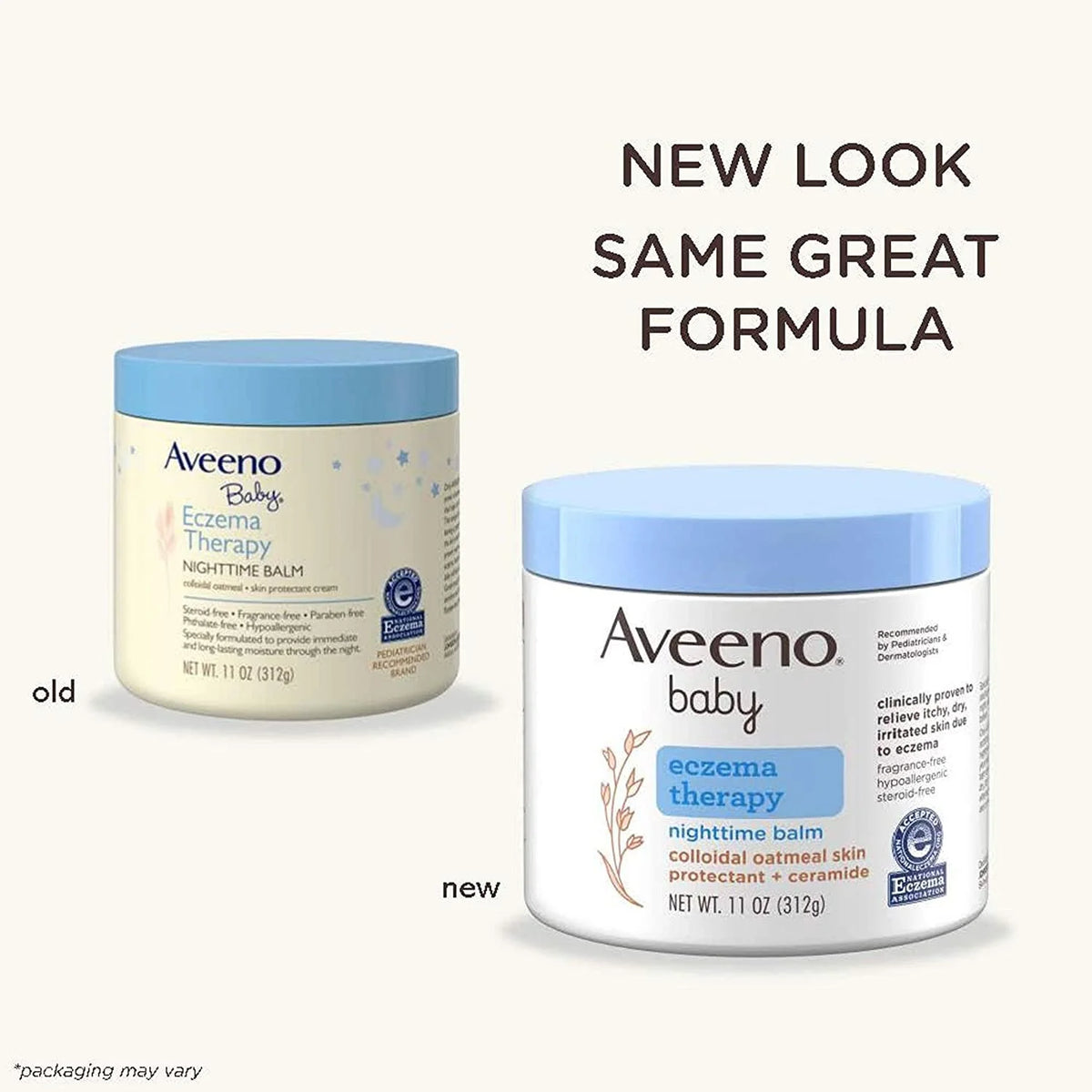 Aveeno Baby Eczema Therapy Night-Time Balm 11 Ounce Jar (325ml) (6 Pack)