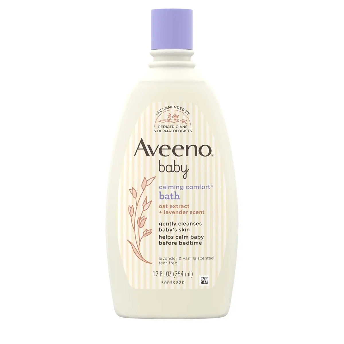 Aveeno Baby Calming Comfort Bath Body & Hair Wash, Lavender, 12 fl. oz