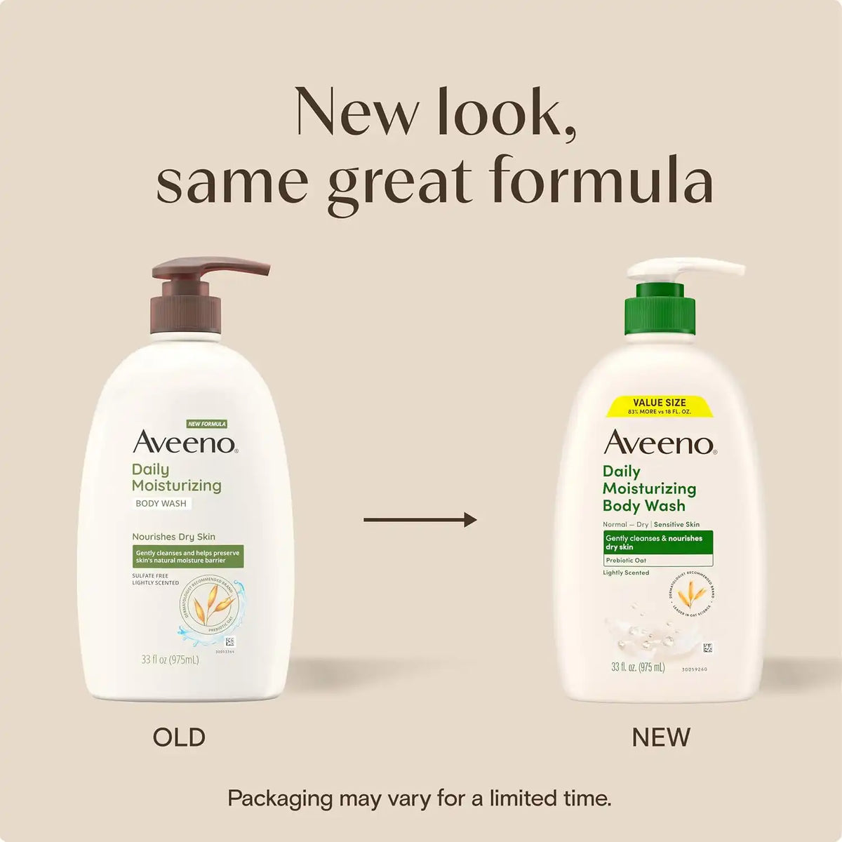 Aveeno Daily Moisturizing Body Wash, Lightly Scented, 33 fl. oz